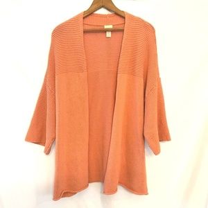 Chico’s Short Sleeve Chunky Knit Open Cardigan XL